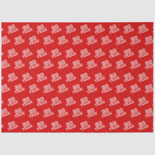 Go Team Word Art in het rood Tissuepapier (Voorkant)