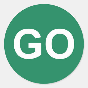 GO-teken Ronde Sticker