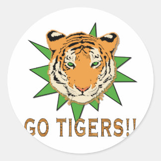 Go Tigers Ronde Sticker