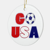 Go USA Soccer Keramisch Ornament (Links)