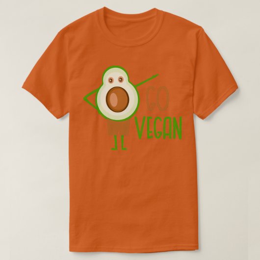 Go Vegan Avocado Classic TShirt (Design devant)