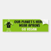 Go Vegan Bumpersticker (Voorkant)