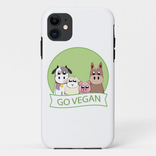 Go Vegan Case-Mate iPhone Case (Achterkant)
