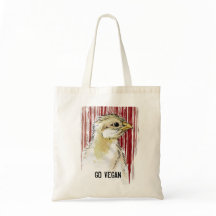 GO VEGAN Chick Barcode Tas