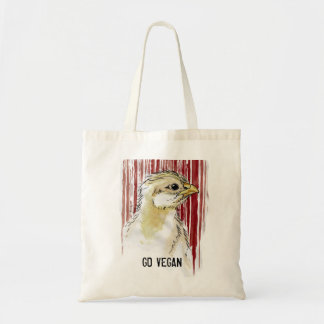 GO VEGAN Chick Barcode Tas