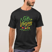 Go Vegan - Funny Veggie T-shirt (Voorkant)