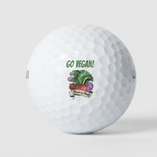 Go Vegan Made door Planten veggie vegetariërs Golfballen