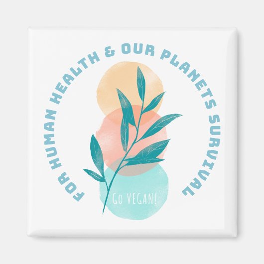 Go Vegan Magneet (Voorkant)