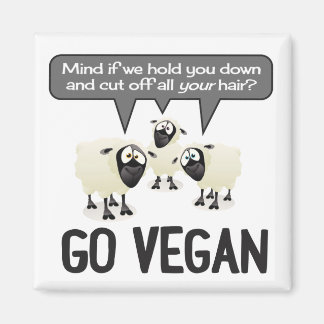 Go Vegan No Wool Magnet Magneet