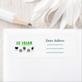 Go vegan pour la planète Sticker étiquette de adre (En situation)
