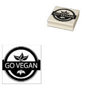Go Vegan Rubberstempel (Gestempeld)