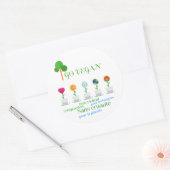 Go Vegan-stickers Ronde Sticker (Envelop)