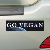 GO-VEGAN V2 BUMPERSTICKER (Op auto)
