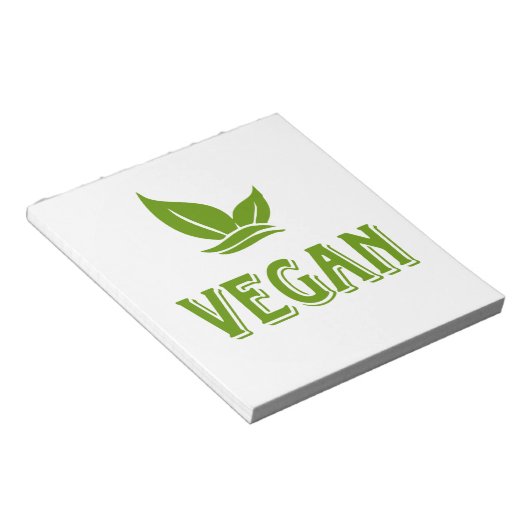 Go Vegan, vegan, veggie, vegetariër, Notitieblok (Schuin)