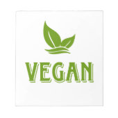 Go Vegan, vegan, veggie, vegetariër, Notitieblok (Voorkant)