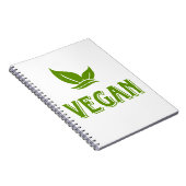 Go Vegan, vegan, veggie, vegetariër, Notitieboek (Rechterzijde)