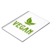 Go Vegan, vegan, veggie, vegetariër, Notitieboek (Linkerzijde)