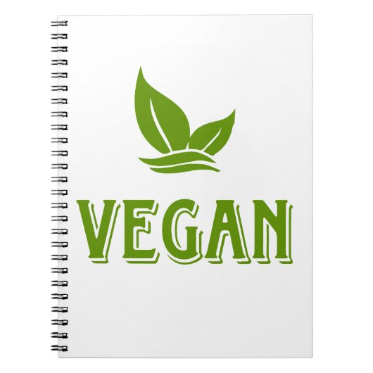 Go Vegan, vegan, veggie, vegetariër, Notitieboek (Voorkant)