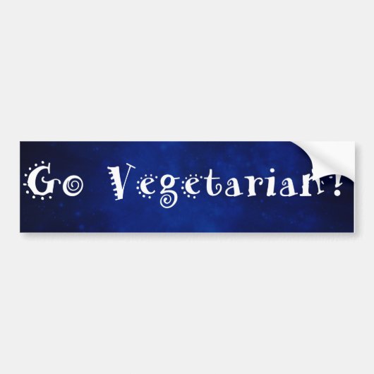 Go Vegetarian Bumpersticker (Voorkant)