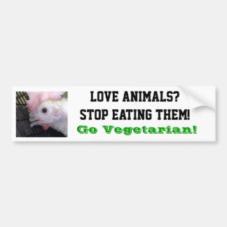 Go Vegetarian Hen Bumpersticker