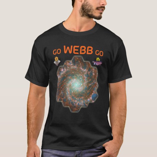 GO WEBB GO Webb Space Telescope Phantom Galaxy T-shirt (Voorkant)
