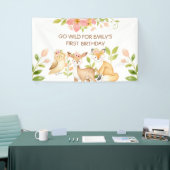 Go Wild 1e Verjaardag Bosdieren Banner (Beurs)