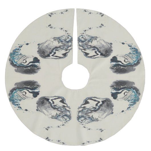 Go With the Flow - Acrylic Pouring Kerstboom Rok (Voorkant)