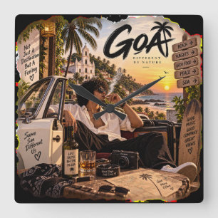 Goa • Anders van nature • Niet alleen een bestemmi Vierkante Klok