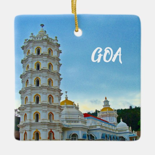 Goa India Vacation Kerstmis Keramisch Ornament (Voorkant)