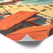 Goa India Vintage Beroemde Reisplaats Poster (Hoek)