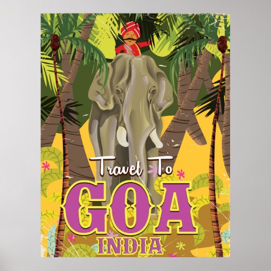 Goa India vintage travel poster (Devant)