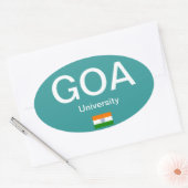 Goa University* (Inde) Autocollant ovale de style (Enveloppe)