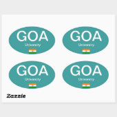 Goa University* (Inde) Autocollant ovale de style (Feuille)