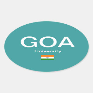 Goa University* (Inde) Autocollant ovale de style