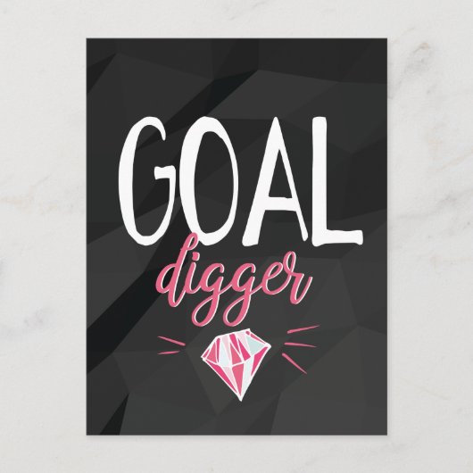 Goal Digger, Motivated Girl Briefkaart (Voorkant)
