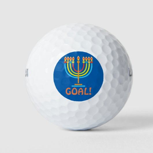 Goal! - Hanukkah Lights Holiday Golfballen (Voorkant)