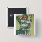 Goal in het leven vierkante button 5,1 cm (Voorkant /achterkant)