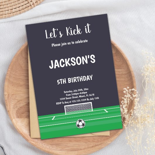 Goal! Invitation d'anniversaire de football