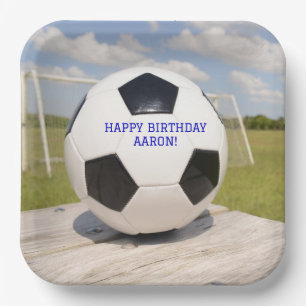 Goal Post Zwart-wit Voetbal papier Bord