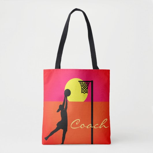 Goal Shooter Netball Coach Canvas tas (Voorkant)