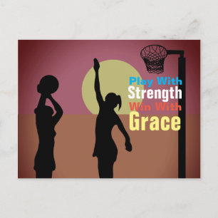 Goal Shooter Theme Netball Quote Briefkaart