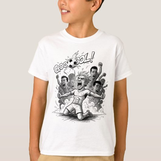 GOAL! Soccer Celebration Kids T-Shirt (Devant)