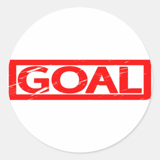 Goal Stamp Ronde Sticker (Voorkant)