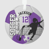 Goalie de soccer violette et blanche (dos)