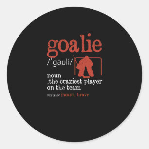 Goalie definition goalie grappige hockey ronde sticker