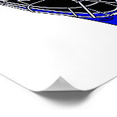 Goalie Helmet Blue Poster (Hoek)