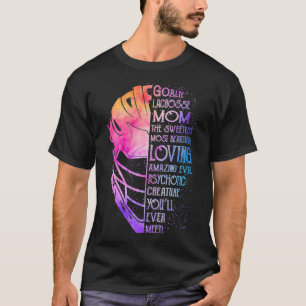 Goalie lacrosse moeder de liefste mooiste lo t-shirt