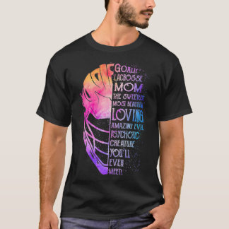 Goalie lacrosse moeder de liefste mooiste lo t-shirt