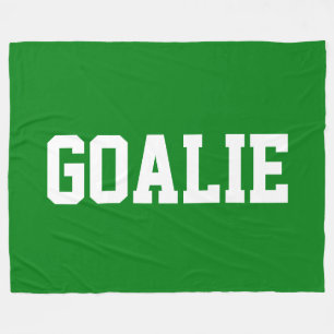 GOALIE Sportief Wit Tekst Op Krachtig Groen Fleece Deken