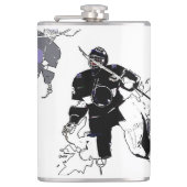 Goalies Rock! Hockey Player Heupfles (Voorkant)